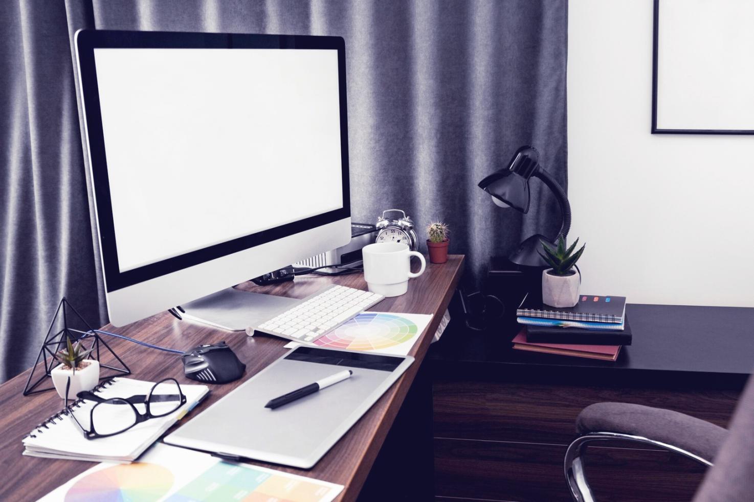 SEO analytics workspace with data visualization tools